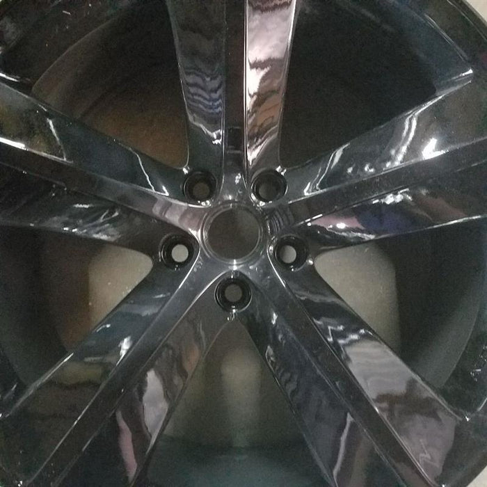 20" CHALLENGER 09-10 20x9 alloy machined finish 5 spoke SRT imprinted between spokes black Original OEM Wheel Rim