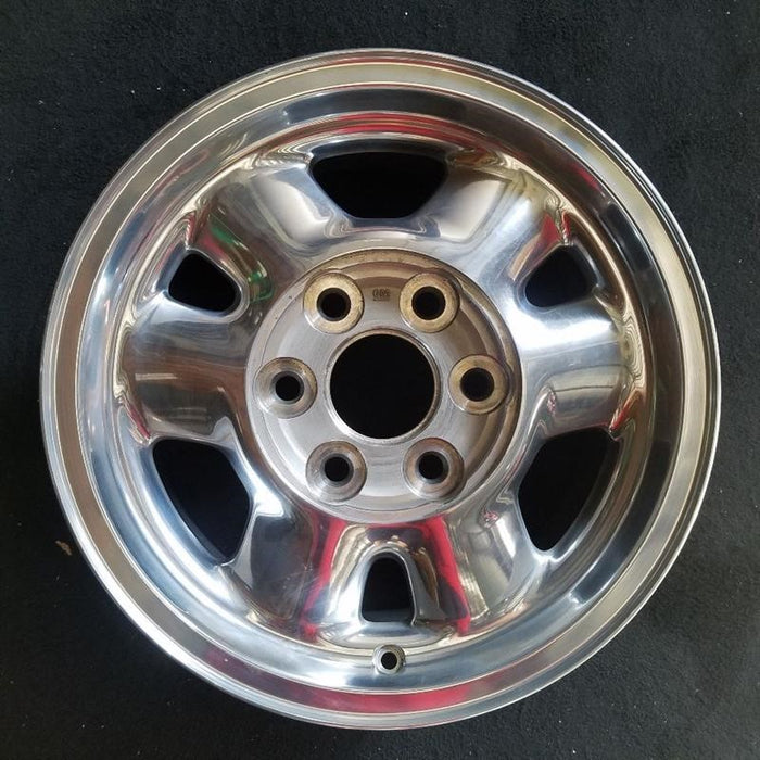 16" SIERRA 1500 PICKUP 99 16x7" aluminum 6 spoke rounded spokes polished opt QC3 Original OEM Wheel Rim