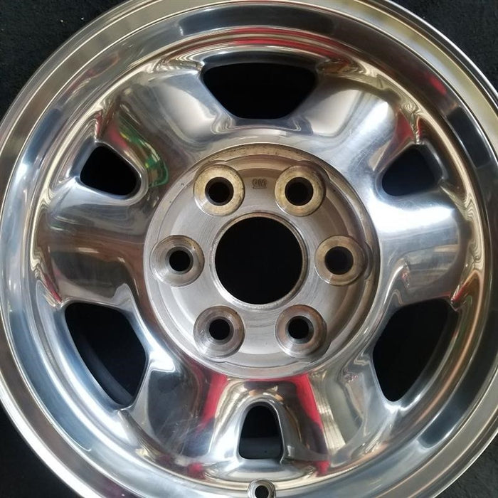 16" SIERRA 1500 PICKUP 99 16x7" aluminum 6 spoke rounded spokes polished opt QC3 Original OEM Wheel Rim