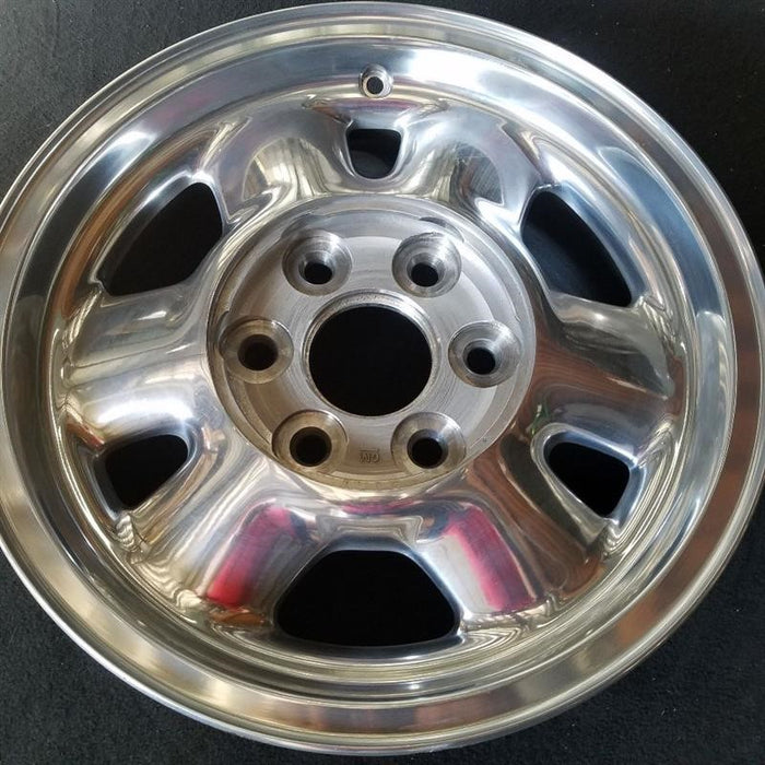 16" SIERRA 1500 PICKUP 99 16x7" aluminum 6 spoke rounded spokes polished opt QC3 Original OEM Wheel Rim