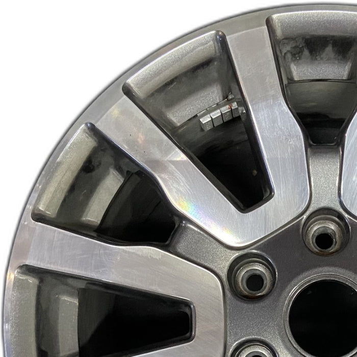 18" RANGER 19 18x8 aluminum 6 spoke machined face with  pockets center in gray V spoke Original OEM Wheel Rim