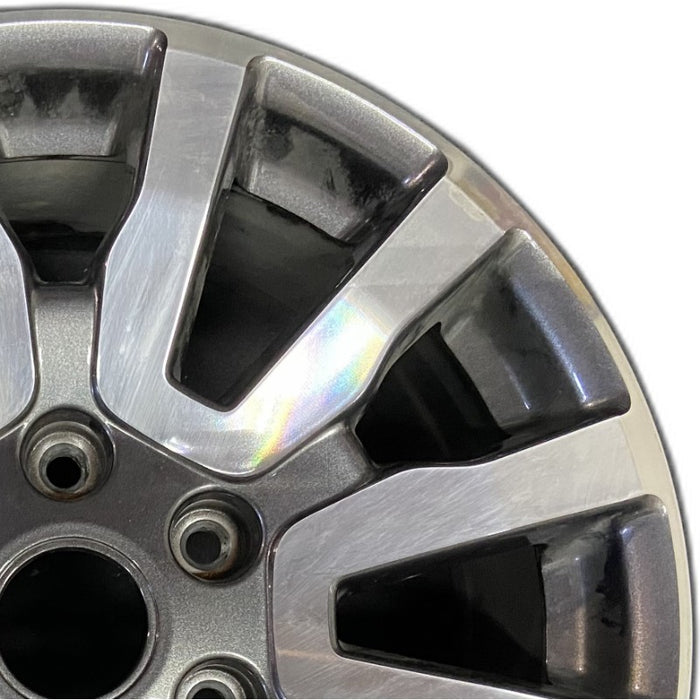 18" RANGER 19 18x8 aluminum 6 spoke machined face with  pockets center in gray V spoke Original OEM Wheel Rim