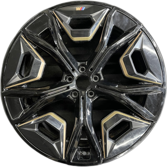 22" IX 22-24 22x9.5 5 Y spoke black with gray inserts Original OEM Wheel Rim