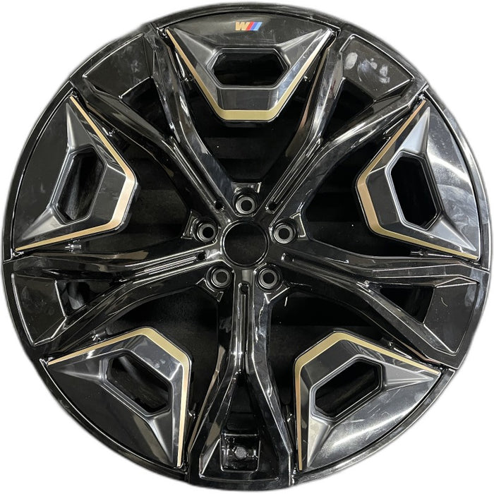 22" IX 22-24 22x9.5 5 Y spoke black with gray inserts Original OEM Wheel Rim