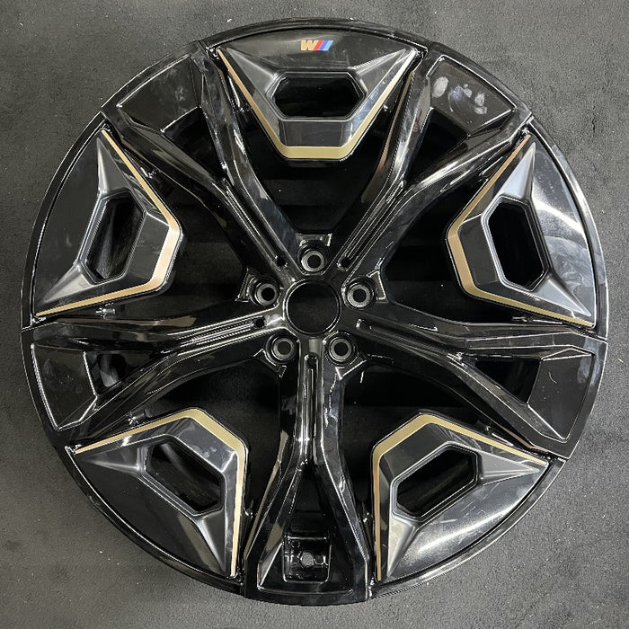 22" IX 22-24 22x9.5 5 Y spoke black with gray inserts Original OEM Wheel Rim