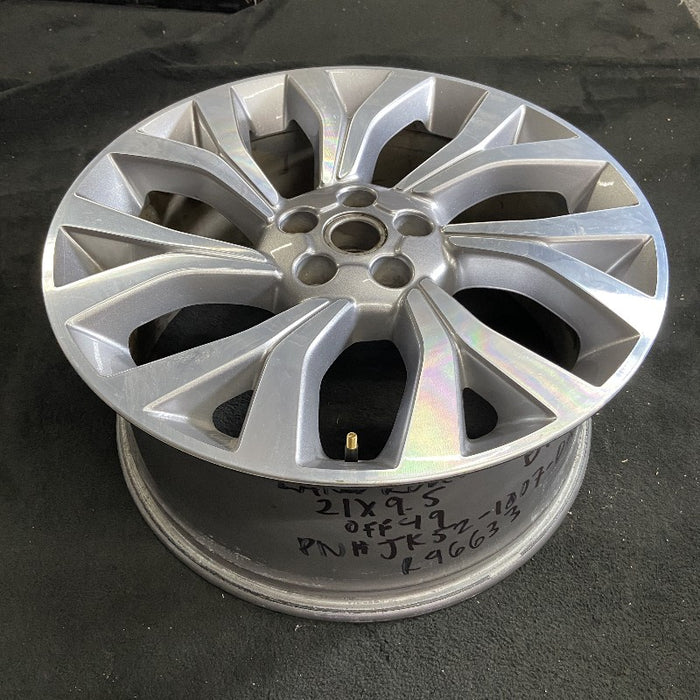 21" RANGE ROVER 18 21x9.5 alloy 7 Y spoke slanted machined face gray accents Original OEM Wheel Rim