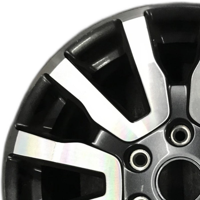 18" RANGER 19 18x8 aluminum 6 spoke machined face with pockets center in gray V spoke Original OEM Wheel Rim