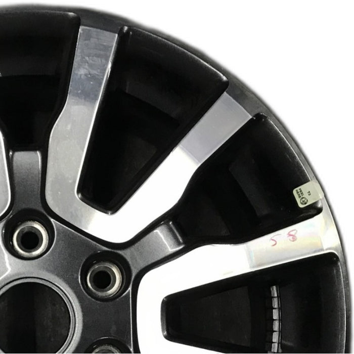 18" RANGER 19 18x8 aluminum 6 spoke machined face with pockets center in gray V spoke Original OEM Wheel Rim