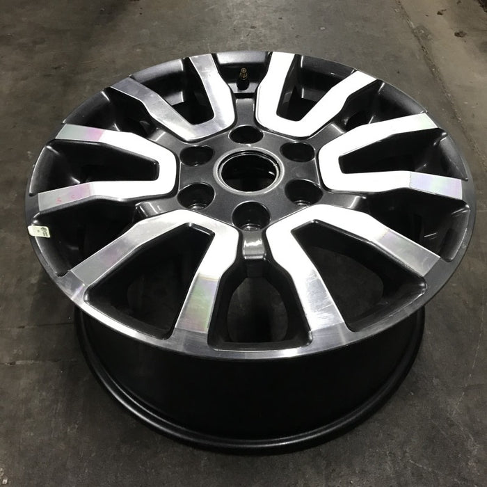 18" RANGER 19 18x8 aluminum 6 spoke machined face with pockets center in gray V spoke Original OEM Wheel Rim