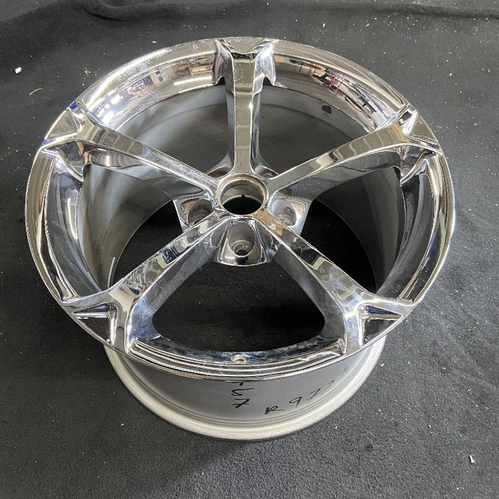 19" CORVETTE 10-13 19x12 Z06 rear 5 single spoke chrome opt PYE Original OEM Wheel Rim