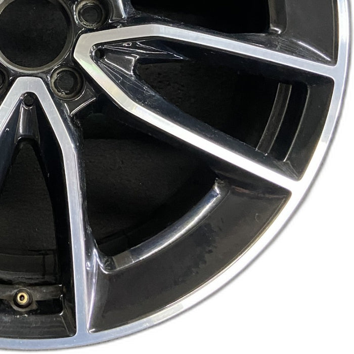 19" MERCEDES C-CLASS 20-21 205 Type C43 Cvertible 19x8.5 10 spoke machined face with black accent Original OEM Wheel Rim