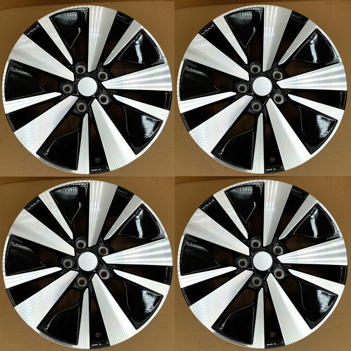 17” Set of 4 17x7.5 Machined Black Wheels for Nissan Altima 2019-2022 OE Style Replacement Rim