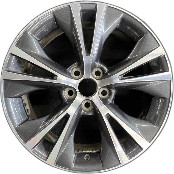 18" HIGHLANDER 16-19 18x7.5 alloy 10 raised spoke 5 V spoke gray inlay Original OEM Wheel Rim