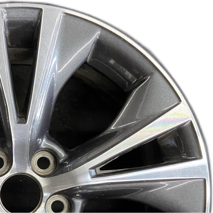 18" HIGHLANDER 16-19 18x7.5 alloy 10 raised spoke 5 V spoke gray inlay Original OEM Wheel Rim