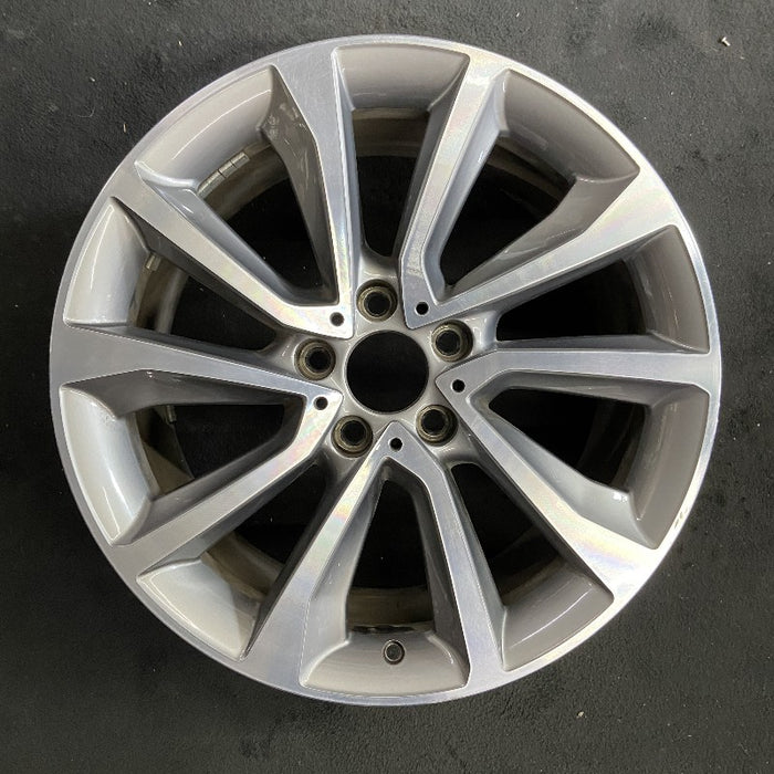 19" BMW X6 15-17 19x9 alloy 5 spoke V spoke w/dimples between lugs 18mm offset Original OEM Wheel Rim