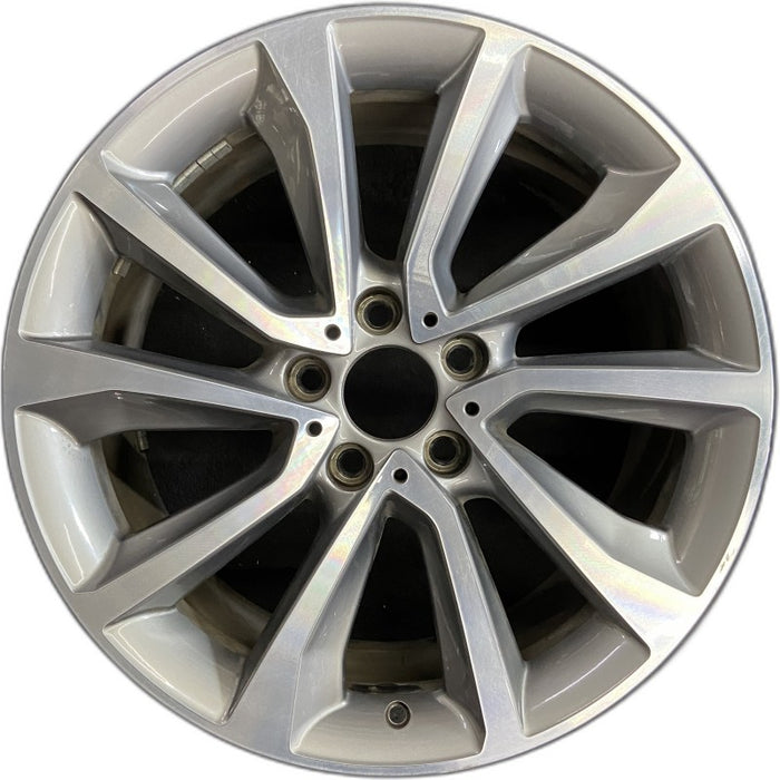 19" BMW X6 15-17 19x9 alloy 5 spoke V spoke w/dimples between lugs 18mm offset Original OEM Wheel Rim