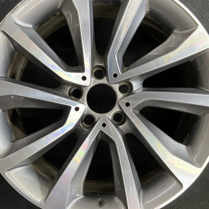 19" BMW X6 15-17 19x9 alloy 5 spoke V spoke w/dimples between lugs 18mm offset Original OEM Wheel Rim