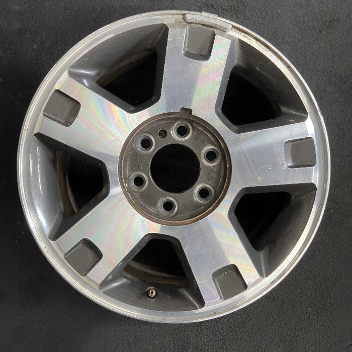 18" FORD F150 PICKUP 04 New Style 18x7.5 aluminum 5 spoke machined face indented ends dark argent pockets Original OEM Wheel Rim