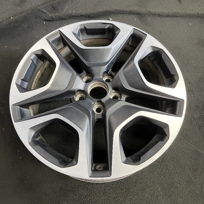 19" RAV4 19-20 19x7.5 alloy 10 spoke 5 split spoke matte black inlay Original OEM Wheel Rim