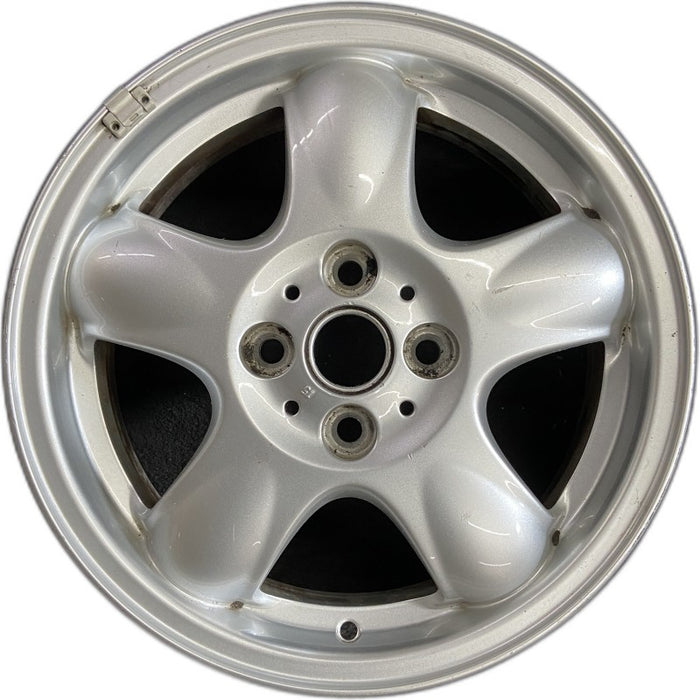 15" CLUBMAN 08-09 15x5.5 alloy 5 spoke raised in center of spoke silver Original OEM Wheel Rim