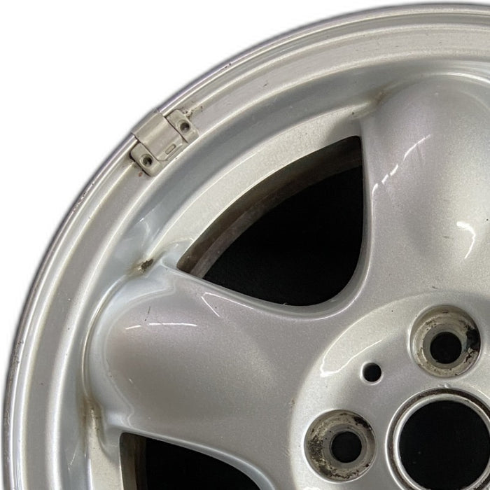 15" CLUBMAN 08-09 15x5.5 alloy 5 spoke raised in center of spoke silver Original OEM Wheel Rim