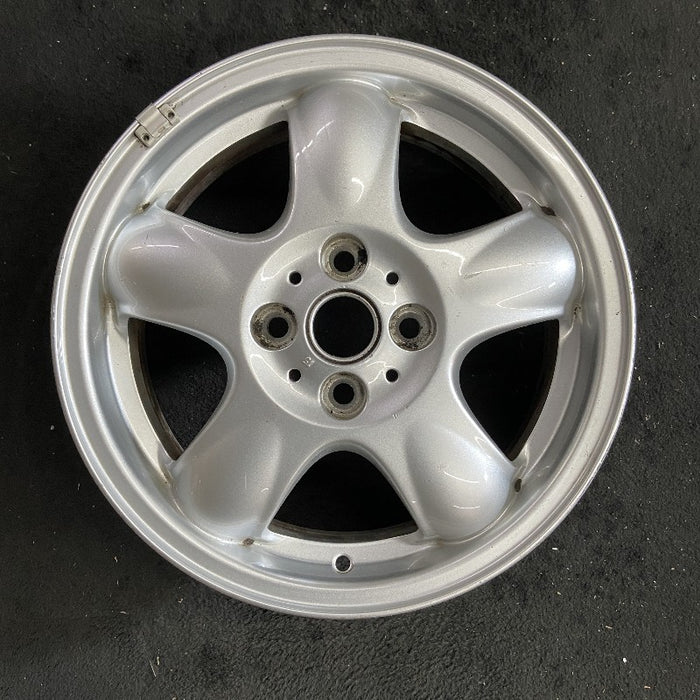 15" CLUBMAN 08-09 15x5.5 alloy 5 spoke raised in center of spoke silver Original OEM Wheel Rim