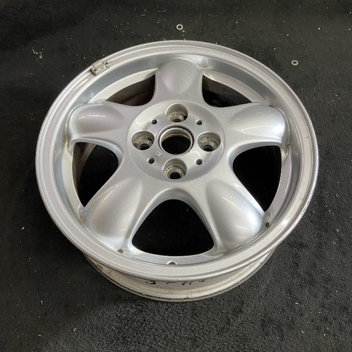 15" CLUBMAN 08-09 15x5.5 alloy 5 spoke raised in center of spoke silver Original OEM Wheel Rim