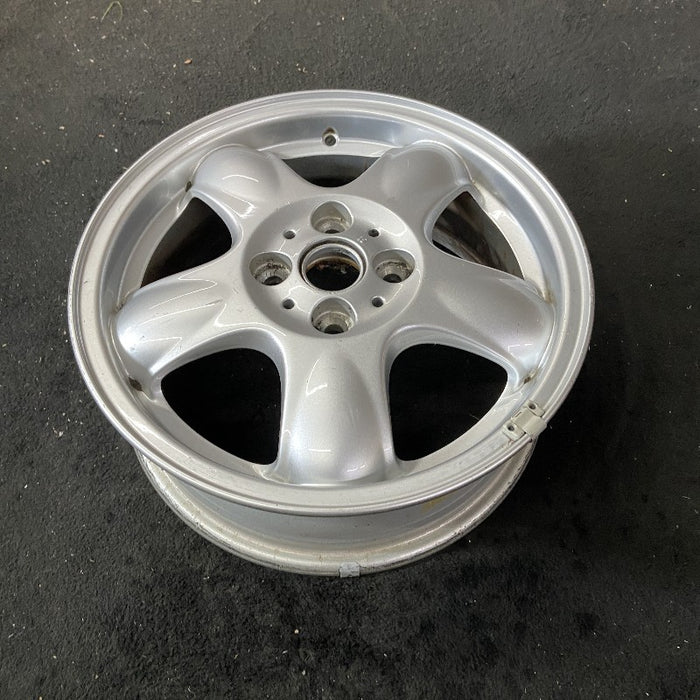 15" CLUBMAN 08-09 15x5.5 alloy 5 spoke raised in center of spoke silver Original OEM Wheel Rim