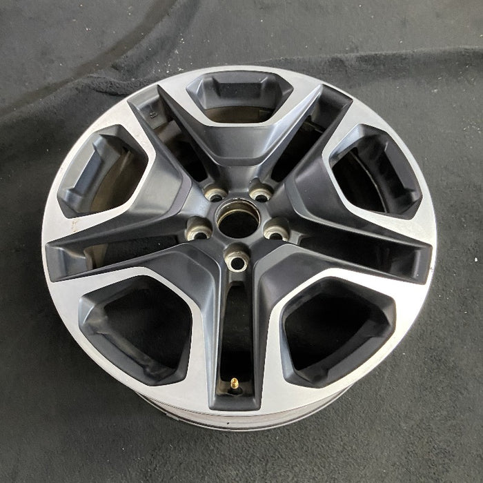 19" RAV4 19-20 19x7.5 alloy 10 spoke 5 split spoke matte black inlay Original OEM Wheel Rim