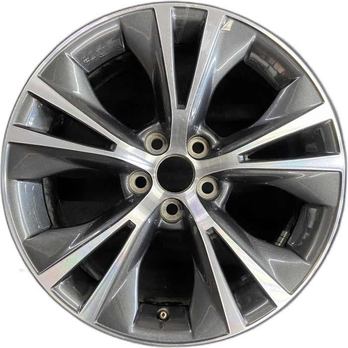 18" HIGHLANDER 16-19 18x7.5 alloy 10 raised spoke 5 V spoke gray inlay Original OEM Wheel Rim