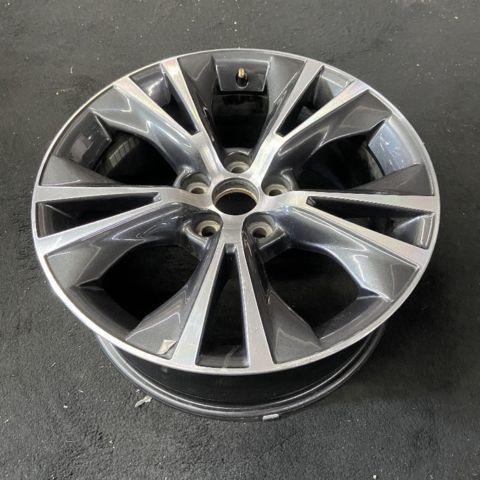 18" HIGHLANDER 16-19 18x7.5 alloy 10 raised spoke 5 V spoke gray inlay Original OEM Wheel Rim