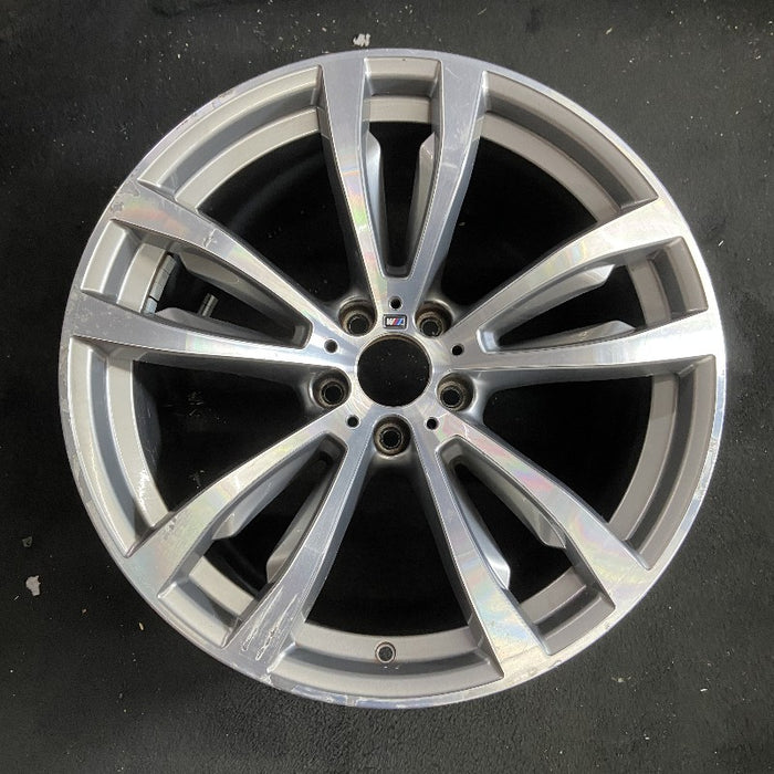 20" BMW X5 14-18 20x11 alloy rear 5 spoke V spoke flat spoke machined Original OEM Wheel Rim