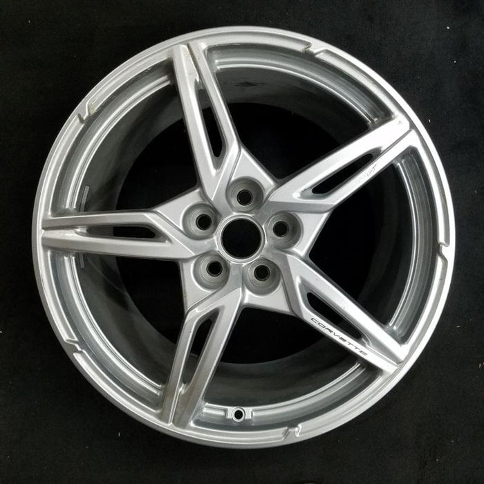 20" CORVETTE 20 rear 20x11 5 spoke painted gloss silver opt Q8P Original OEM Wheel Rim