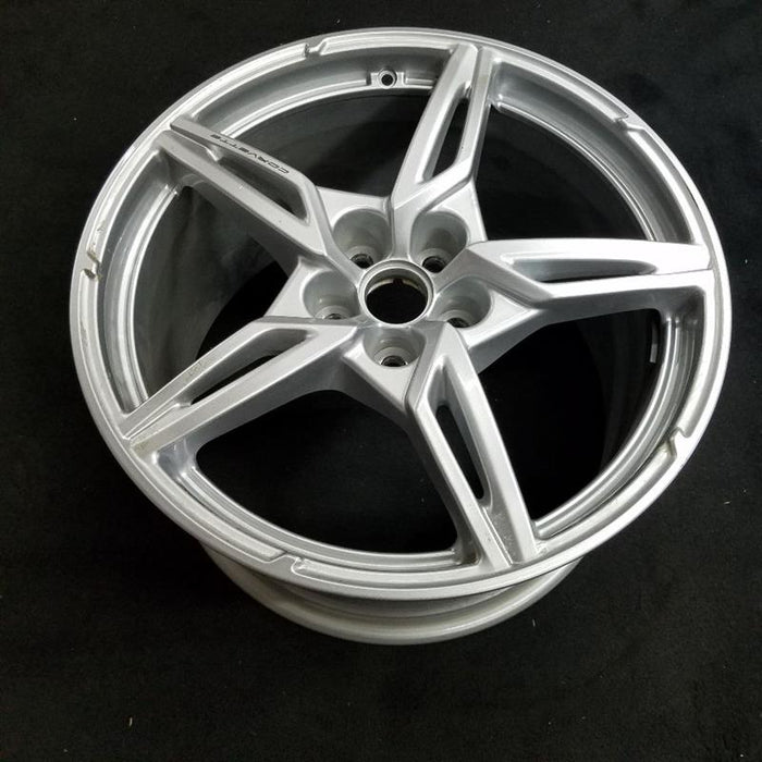 20" CORVETTE 20 rear 20x11 5 spoke painted gloss silver opt Q8P Original OEM Wheel Rim