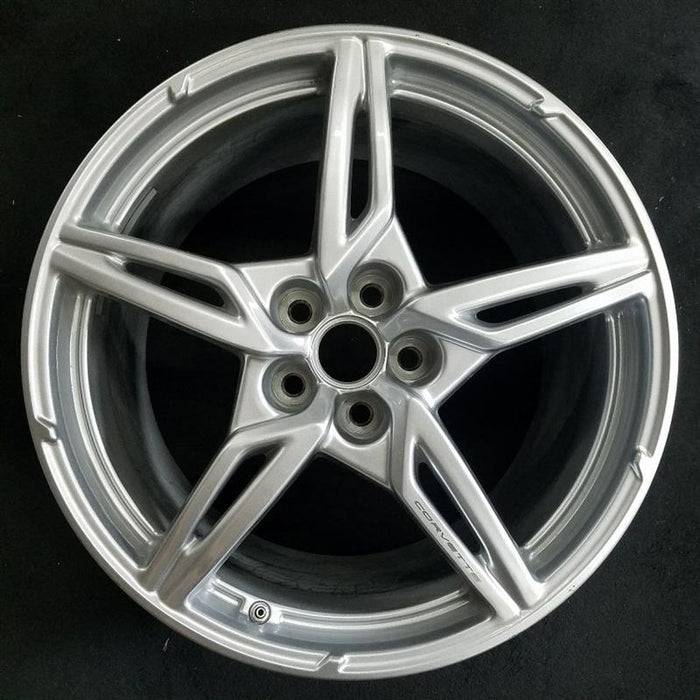 20" CORVETTE 20-22 rear 20x11 5 spoke gloss silver opt Q8P Original OEM Wheel Rim