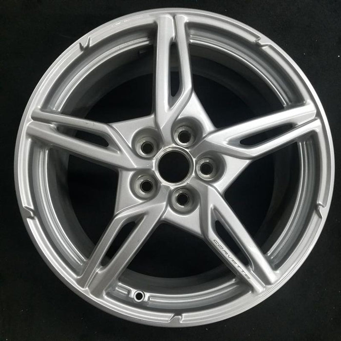 19" CORVETTE 20-21 front 19x8-1/2 5 spoke painted gloss silver opt Q8P Original OEM Wheel Rim