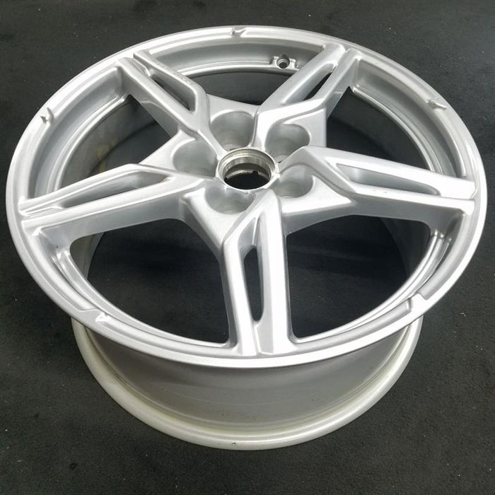 19" CORVETTE 20-21 front 19x8-1/2 5 spoke painted gloss silver opt Q8P Original OEM Wheel Rim