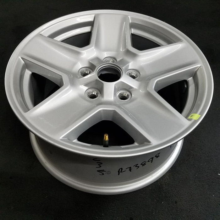 17" JEEP GLADIATOR 20 17x7-1/2 aluminum 5 spoke solid spoke w/recessed spoke opt WAC tech silver Original OEM Wheel Rim