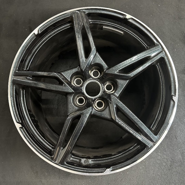 20" CORVETTE 20-22 rear 20x11 5 spoke  black opt Q8Q Original OEM Wheel Rim