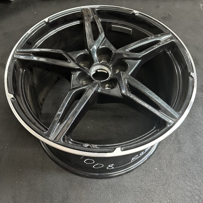 20" CORVETTE 20-22 rear 20x11 5 spoke  black opt Q8Q Original OEM Wheel Rim