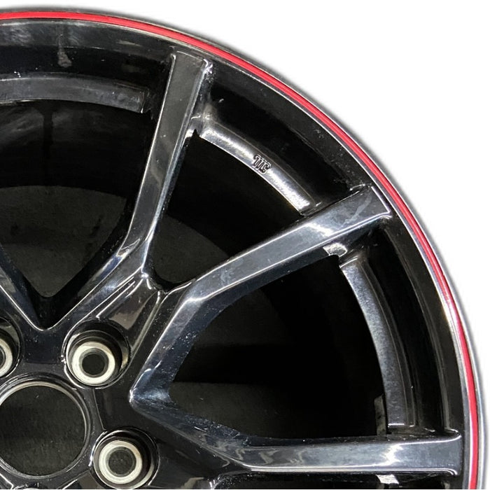 20" ACURA CIVIC 17-20 20x8-1/2 alloy Type R gloss black red stripe Original OEM Wheel Rim