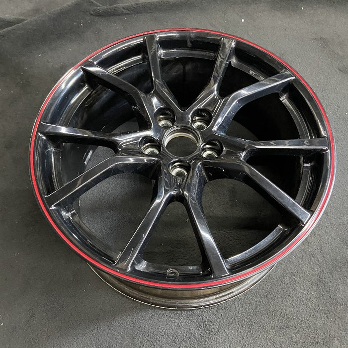 20" ACURA CIVIC 17-20 20x8-1/2 alloy Type R gloss black red stripe Original OEM Wheel Rim