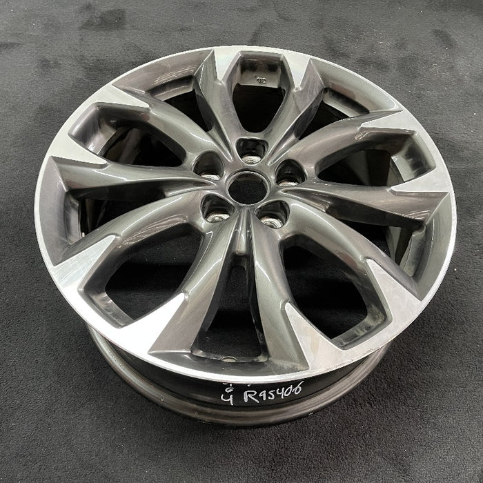 19" MAZDA CX-5 16 aluminum 19x7 10 curved spokes machined spoke ends  inlay Original OEM Wheel Rim