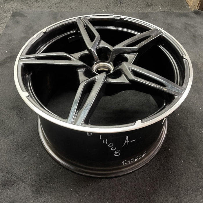 20" CORVETTE 20-22 rear 20x11 5 spoke  black opt Q8Q Original OEM Wheel Rim