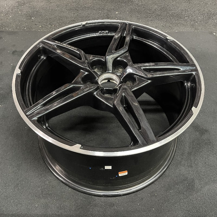 20" CORVETTE 20-22 rear 20x11 5 spoke  black opt Q8Q Original OEM Wheel Rim